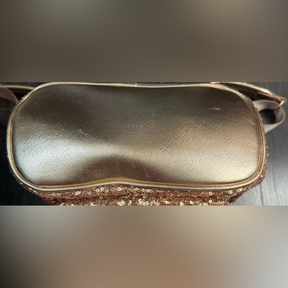 Disney Loungefly Shiny Rose Gold Sequin Bag - Picture 7 of 7